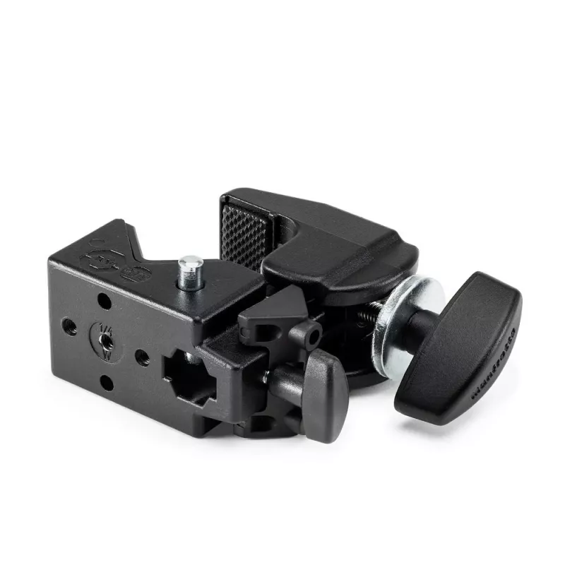 Manfrotto Super Clamp 635 Quick Action morsetto in alluminio 15kg con apertura ganasce 55mm