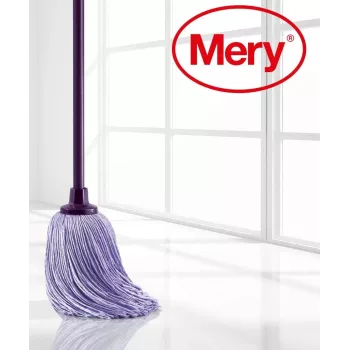 MERY testina in microfibra sostituibile La Original 22cm 168gr con manico per spazzola 140cm