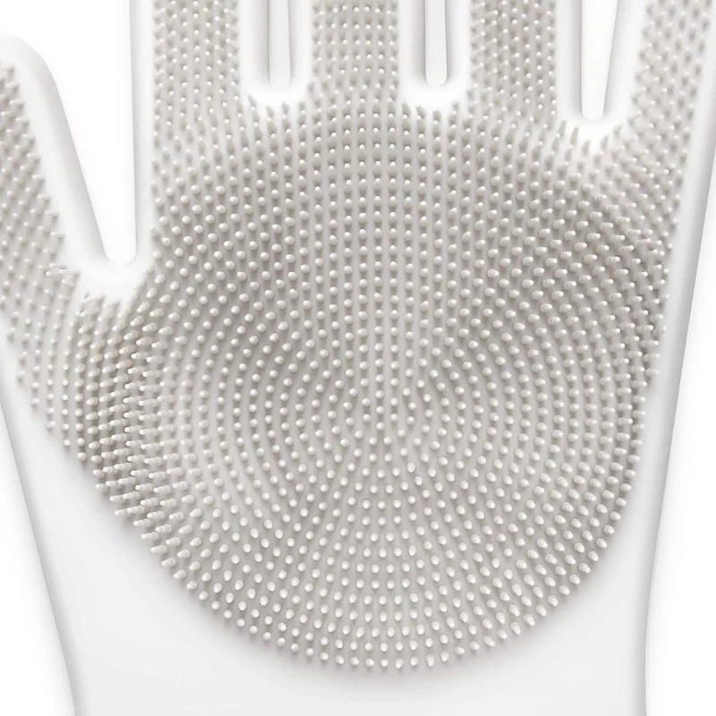MERY guanti in silicone per la pulizia 2 pezzi 34,5x15,5x2,6cm grigio chiaro