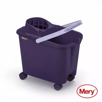 MERY secchio 14L con ruote a incastro lilla