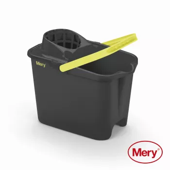MERY Secchio 14L con pulsante grigio