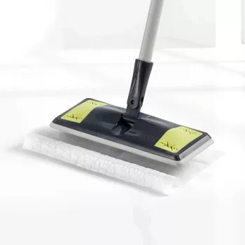 MERY Spazzola per pavimenti per raccolta polvere Dust Mop 25,8x10,5cm con 10 panni 29,5x21,5cm