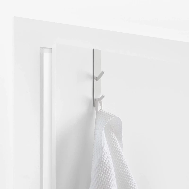 RAYEN Gancio da porta per appendere / 2 ganci / bianco