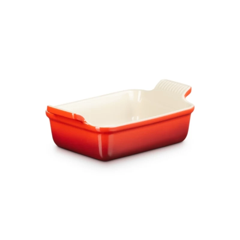 LE CREUSET Piastra rettangolare Heritage in gres 19x14cm / 1,1L rosso