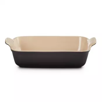 Le Creuset Piastra rettangolare Heritage in gres 26x19cm / 2,4L nero