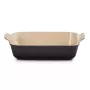 Le Creuset Piastra rettangolare Heritage in gres 26x19cm / 2,4L nero