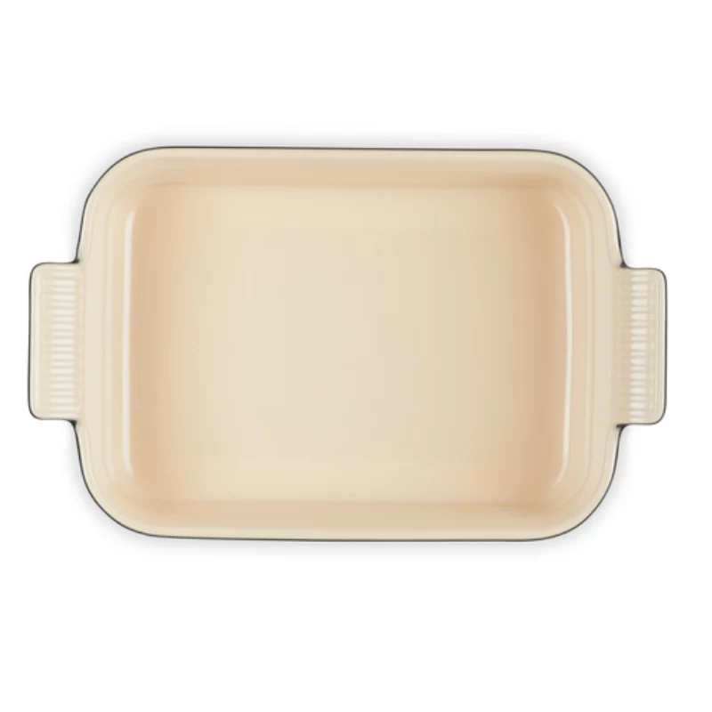 Le Creuset Piastra rettangolare Heritage in gres 26x19cm / 2,4L nero
