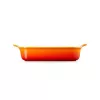 LE CREUSET Piastra rettangolare Heritage in gres 32x24cm / 4L arancione