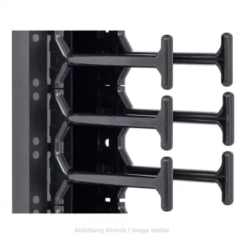 TRITON RAB-VP-H10-X1 Pannello verticale per gestione cavi 10U, pettine a doppia fila, nero