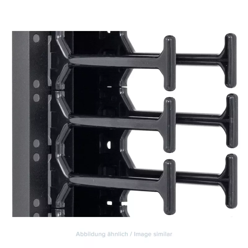 TRITON RAB-VP-H10-X1 Pannello verticale per gestione cavi 10U, pettine a doppia fila, nero