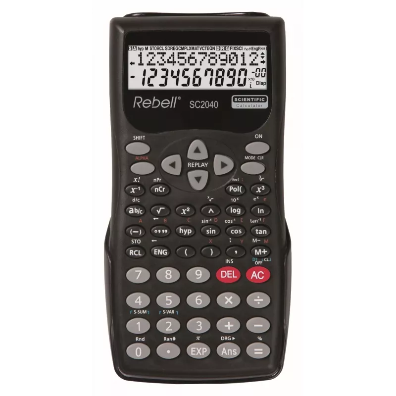 REBELL RE-SC2040 BX calcolatrice scientifica, 240 funzioni, LCD a 2 righe, nero