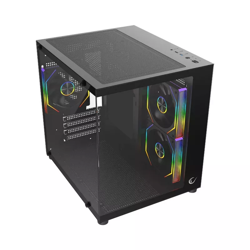Rampage LUMID case PC M-ATX 3x ventole ARGB nero