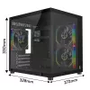 Rampage LUMID case PC M-ATX 3x ventole ARGB nero