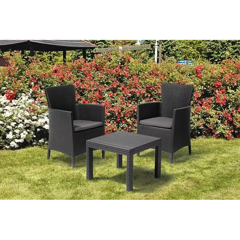 KETER set da giardino Salvador set da balcone grigio