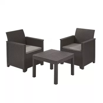 KETER set da giardino Elodie set da balcone con tavolo Classic grigio