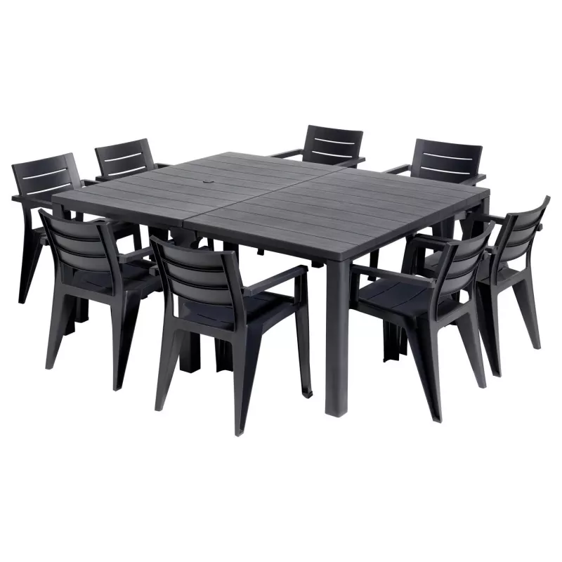 KETER tavolo da giardino Julie Double Table (2 configurazioni) grigio