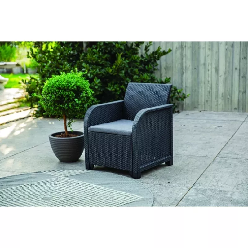 KETER set da giardino Rosalie set con tavolo Classic grigio
