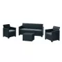 KETER set da giardino Elodie 5 posti con tavolo/box contenitore grigio