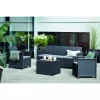 KETER set da giardino Elodie 5 posti con tavolo/box contenitore grigio