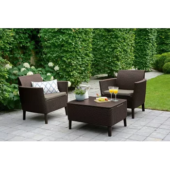KETER set da giardino Salemo set da balcone marrone