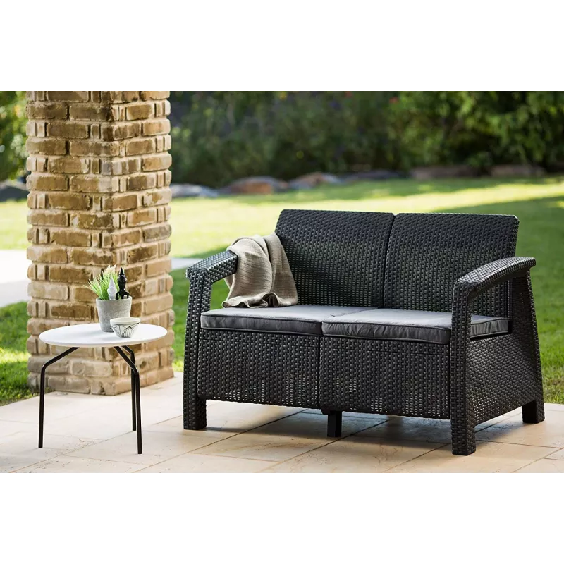 KETER divano da giardino doppio Corfu Love Seat grigio