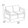 KETER divano da giardino doppio Corfu Love Seat grigio