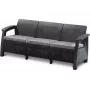 KETER Corfu Love Seat Max divano da giardino triplo grigio