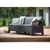 KETER Corfu Love Seat Max divano da giardino triplo grigio