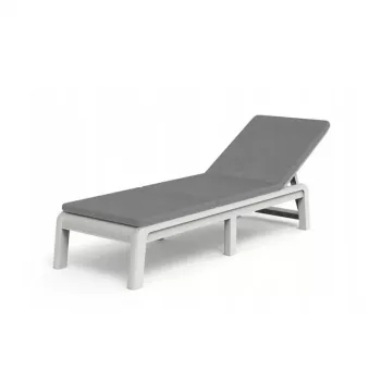 KETER Atlas lettino prendisole con cuscino, bianco
