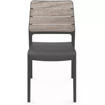 KETER sedia da giardino Deco Porto effetto frassino/grigio