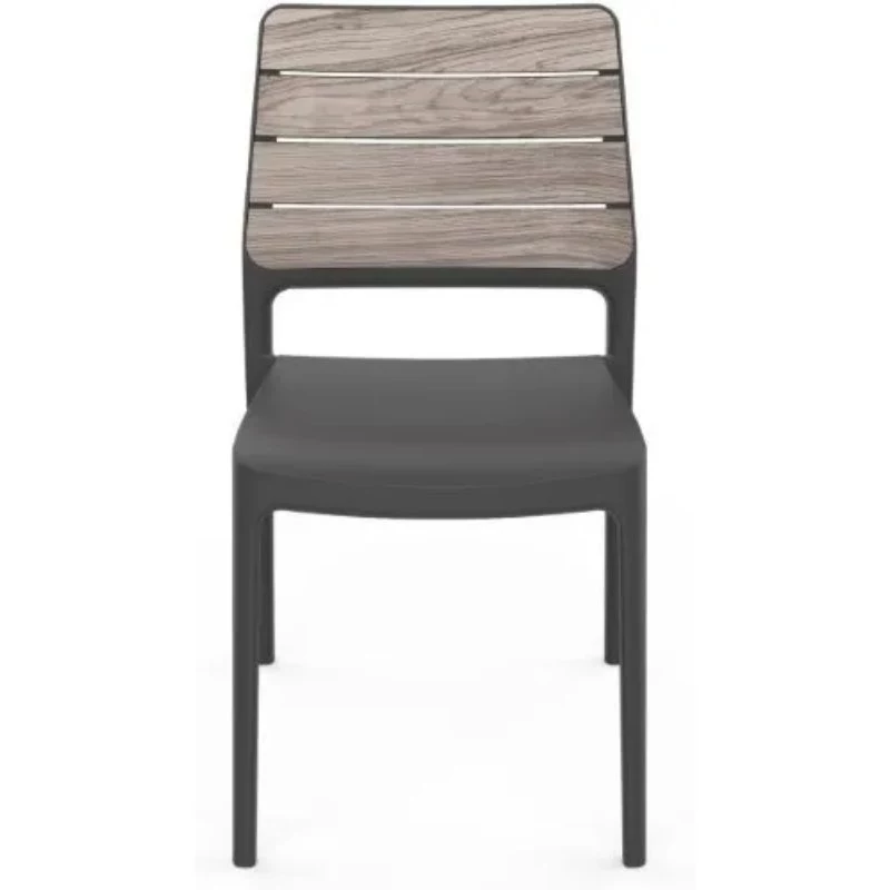 KETER sedia da giardino Deco Porto effetto frassino/grigio
