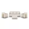 KETER Set da giardino Scandi Forma set 3 posti ghiaia grigio/beige chiaro