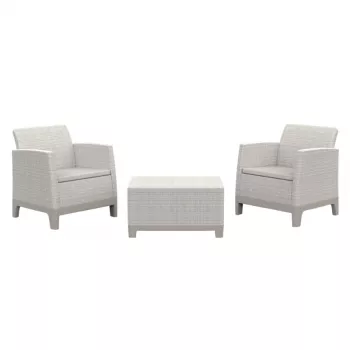 KETER Set da giardino Scandi Forma set balcone ghiaia grigio/beige chiaro