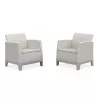 KETER Sedie da giardino 2 pz. Scandi Form chiaro ghiaia grigio/beige chiaro