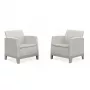 KETER Sedie da giardino 2 pz. Scandi Form chiaro ghiaia grigio/beige chiaro