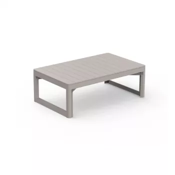KETER Tavolo da giardino Lyon Table Rezolith (2 configurazioni) beige