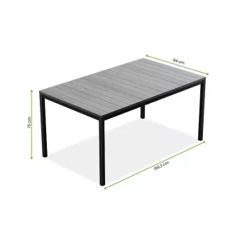 KETER Tavolo da giardino Deco Porto Nova 160 noce/nero