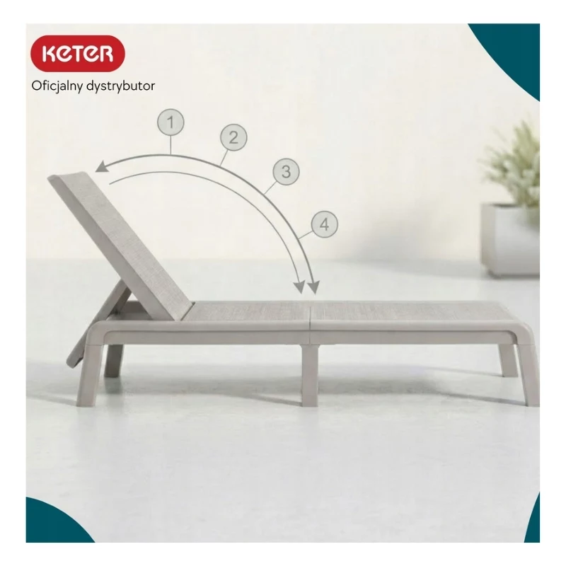 KETER Lettino prendisole Atlas beige chiaro
