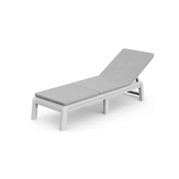KETER Lettino prendisole Atlas con cuscino grigio chiaro