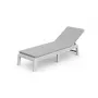 KETER Lettino prendisole Atlas con cuscino grigio chiaro