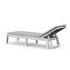 KETER Lettino prendisole Atlas con cuscino grigio chiaro