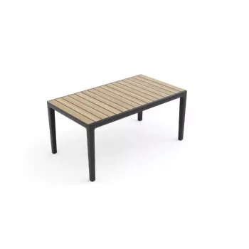 KETER Tavolo da giardino Deco Corale 160 effetto teak/grigio