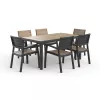 KETER Tavolo da giardino Deco Corale 160 effetto teak/grigio