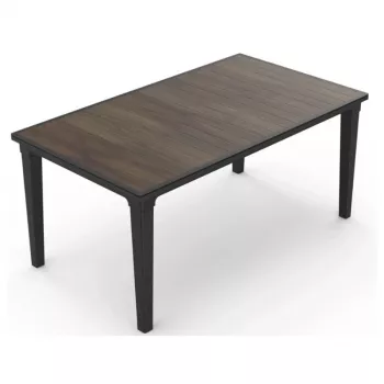 Keter Futura Tavolo da pranzo da giardino Deco grafite/noce 29216482533