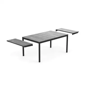 KETER Tavolo da giardino allungabile Deco Porto Nova allungabile 160-240 grigio/nero