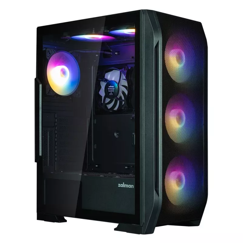 Zalman N7 PLUS V2 case PC ATX mid-tower, 7 ventole ARGB 120mm, vetro temperato, nero