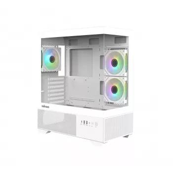 Case per PC Zalman CHRONIX V2 White ATX Mid Tower con 3 ventole ARGB da 120mm e pannello laterale in vetro temperato