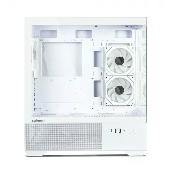 Case per PC Zalman CHRONIX V2 White ATX Mid Tower con 3 ventole ARGB da 120mm e pannello laterale in vetro temperato
