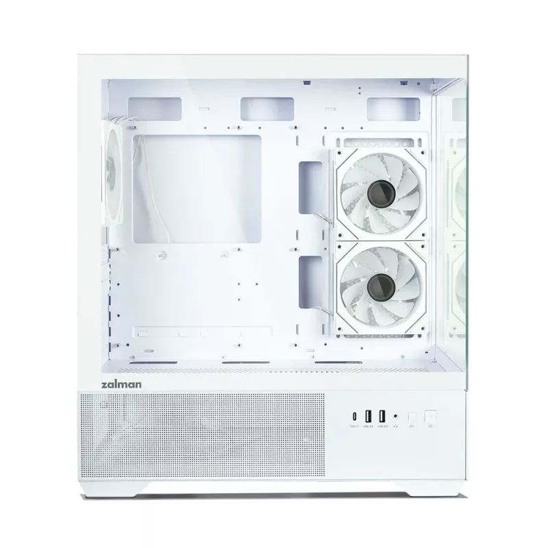 Case per PC Zalman CHRONIX V2 White ATX Mid Tower con 3 ventole ARGB da 120mm e pannello laterale in vetro temperato