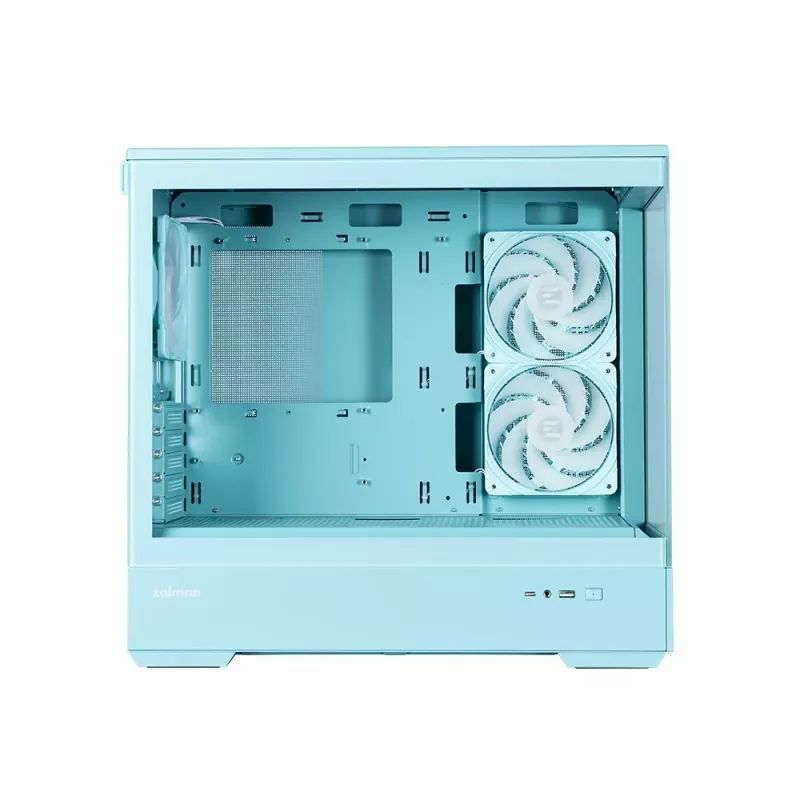 Zalman P30 V2, case PC mATX mini-tower, 3 ventole ARGB 120mm, menta
